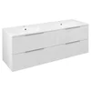 SAPHO Elegantna Beli Lesk Umivalniška Omarica 140cm - CIRASA