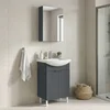 HANAH HOME Kupatilski ormarić sa umivaonikom i ogledalom (2 komada) Purus 55 478