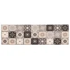 vidaXL Kuhinjska preproga Sivo-bež mozaik 150 x 45 cm 100% poliamid