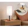 Brilagi - Stona lampa sa USB portom TABLON 1xE27/25W/230V hrast/crna/bela