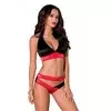 Ženski sexy erotski set veša Harper, Crno-crveni