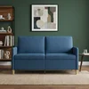 Vidaxl Sofa s shrambo Modra 152 x 78 x 87 cm Poliester