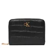 Denarnica Calvin Klein Ck Croc Medium Flap Zip Around LV04F1095G Črna