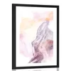 Plakat s paspartujem pastelna silhueta ženske - 30x45 silver