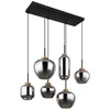 Globo 15549-6H - Viseći luster na sajli, mat, 6xE27/40W/230V, crna