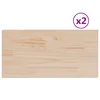 Stolne ploče 2 kom 90x45x2,5 cm od masivne borovine pravokutne