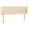 Vidaxl Vzglavje z ušesi krem 147x23x78/88 cm blago