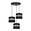 Luster na sajli CORAL 3xE27/60W/230V crna/krom prečnik 45 cm
