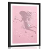 Plakat s paspartujem ljubezniva vila - 20x30 silver
