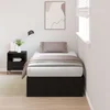 Krevet s ladicama Crni hrast 90 x 200 cm Konstruirano drvo