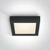 PLAFONJERA LED 22W/3000K/1490lm IP40 CRNA KOCKASTA