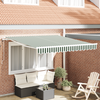 Povlačivi tende Zelena i bijela 350 x 250 cm Tkanina i Aluminij