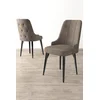 Hanah Home Set stolica Newa, 46x94x46 cm, 6 komada, Crno-smeđe