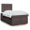 vidaXL vidaXL Box spring postelja z vzmetnico temno rjava 120x190 cm blago, (21304727)
