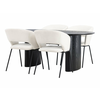 jedilnica set Dallas 3993 (Črna) 75x90x180cm