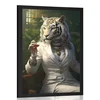 Plakat živalski gangster tigrica - 60x90 black