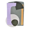 Tom Tailor TKANA PREPROGA Shapes - EIGHT 155/230 cm potiskano večbarvno, temno siva