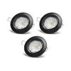 Aigostar - KOMPLET 3x LED ugradna svetiljka 1xGU10/4,5W/230V 6500K crna