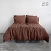 Temno rjava enojna lanena posteljnina 140x200 cm Chocolate – Linen Tales