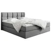 Livetastic POSTELJA Z VZMETNICO 140 cm x 200 cm , les, tekstil, leseni material temno siva