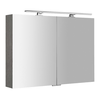 SAPHO Elegantna Galerka MIRRÓ z LED Osvetlitvijo, 100x70x16cm, Dub Stříbrný