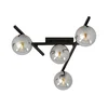 Plafonsko svetlo SMART 4xE14/10W/230V crna/siva