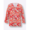 heine Bluza svetlo modra/pastelno rumena/korala