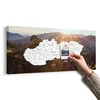 Slika na pluti zemljevid Slovaške s slikovitimi gorami - 140x70 transparent