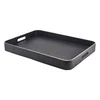 GenWare servirni pladenj, leseni furnir, črn, 60 mm, dolžina: 550 mm, širina: 440 mm