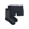 JACK & JONES Boksarice JACORDINARY mornarska/temno rdeča/bela