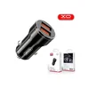 XO Auto punjač metalni CC48 2.4A 2*USB crni