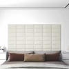 vidaXL Stenska glavna postelja 12 pcs krema 30 x 15 cm Žamet