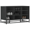 Klupa za cipele crna 84x40x53,5 cm Konstruirano drvo i metal
