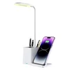 Rabalux Stona lampa Cerie, wireless punjač za mobilni, dimabilna, LED 4W, 3000-6500K, Bela