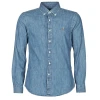 Polo Ralph Lauren Srajce z dolgimi rokavi CHEMISE CINTREE SLIM FIT EN JEAN DENIM BOUTONNE LOGO PONY PLAYER Modra