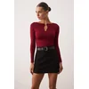 Trendyol Milla ženska bluza Twoaw26Bz00130, Bordeaux-Burgundy
