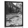 Plakat črnobela gorska pokrajina - 60x90 no frame