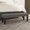 Klupa tamnosivi 100x30x30 cm baršunasti