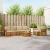 Set vanjskih sofa 7 kom. Prirodna i bež Čvrsto drvo akacije