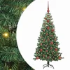 Božićno drvce s 150 LED svjetlima s stalakom Zelena 120 cm PVC