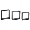 FIVE ZIDNA POLICA KOCKA 3 KOM 24X12X24, 27X12X27, 30X12X30 MDF CRNA 138957A