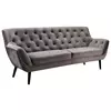 CHESTERFIELD SOFA tekstil siva, crna