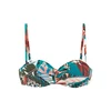 BUFFALO Bikini zgornji del slonovina/cijansko modra/rjasto rjava/temno zelena