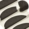 Prostirke za stepenice, samoljepljive, 5 kom, 56x17x3 cm, antracit, poluokrugle