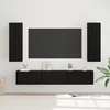 Set TV komoda Zidne 5 pcs Crni hrast Konstruirano drvo