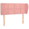 Vidaxl Vzglavje z ušesi roza 83x23x78/88 cm žamet