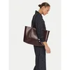 Calvin Klein Ročna torba Emblem Aop Tote W/ Pouch LV04F3266G Bordo rdeča