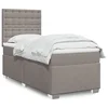 vidaXL Box spring postelja z vzmetnico taupe 90x190 cm blago