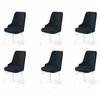 HANAH HOME Set 6 stolica Pare Anthracite White