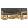 Set vanjskih sofa 4 pcs Bijela i antracit 187,5 x 128,5 x 73 cm